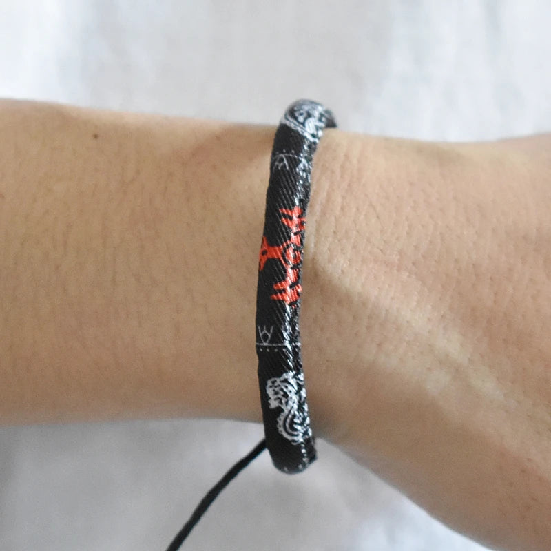 Geometric Polka Dot Palestine Bracelet for Men Women Hand Multicolor Weave Arabic Style Round Shape Jewelry Accessories